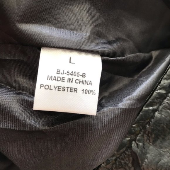 NWT Aryn K Patent Cropped Moto Biker Black Jacket L - Picture 4 of 4